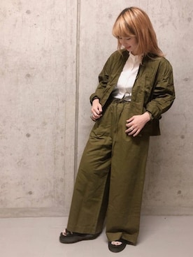 「yuni」｜「アイテム（ジャケット/アウター）」を使った、bulle de savonさん（レディース・158cm）の秋コーディネート