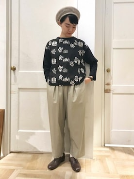 「Lene（レネ）のアイテム」を使った、bulle de savonさん（レディース・158cm）の秋コーディネート