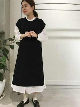 「Lene（レネ）のアイテム」を使った、bulle de savonさん（レディース・158cm）の秋コーディネート