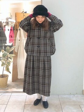 「yuni」｜「アイテム（ジャケット/アウター）」を使った、bulle de savonさん（レディース・158cm）の秋コーディネート