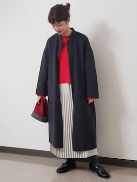 「yuni（ユニ　）のアイテム（その他アウター）」を使った、bulle de savonさん（レディース・158cm）の冬コーディネート