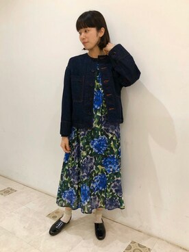 「yuni」｜「アイテム（ジャケット/アウター）」を使った、bulle de savonさん（レディース・158cm）の春コーディネート