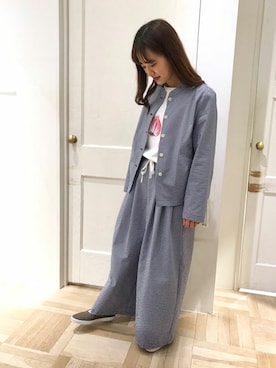 「Lene（レネ）のアイテム」を使った、bulle de savonさん（レディース・158cm）の春コーディネート