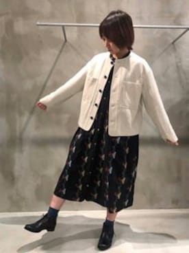 「yuni（ユニ　）のアイテム（ブルゾン）」を使った、bulle de savonさん（レディース・158cm）の春コーディネート