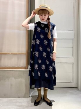 「Lene（レネ）のアイテム」を使った、bulle de savonさん（レディース・158cm）の春コーディネート