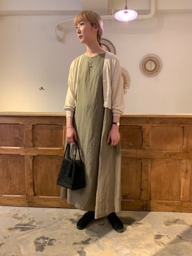 Yuni ユニ のワンピース グリーン系 を使った人気ファッションコーディネート Wear