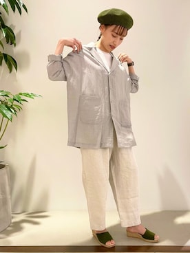 「yuni」｜「アイテム（ジャケット/アウター）」を使った、bulle de savonさん（レディース・164cm）の夏コーディネート