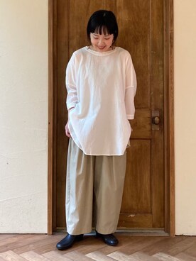 「yuni」｜「アイテム（スリッポン）」を使った、bulle de savonさん（レディース・152cm）の夏コーディネート