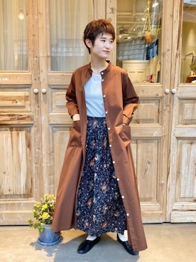 「アイテム（シャツワンピース）」を使った、bulle de savonさん（レディース・159cm）の夏コーディネート