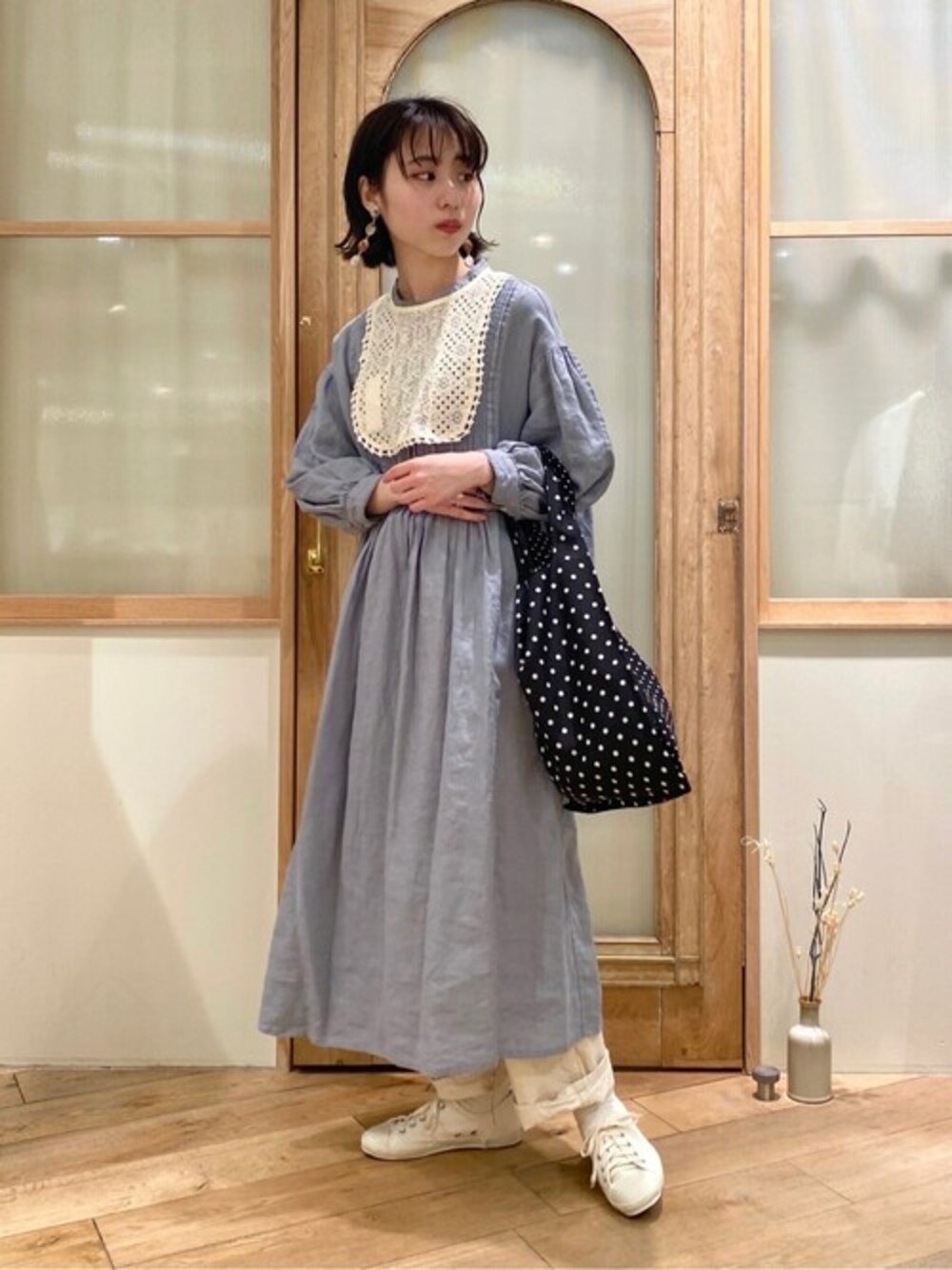 bulle de savon（ビュルデサボン）の「リネンピンタック ワンピース