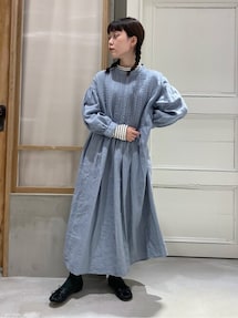 bulle de savon＊リネンピンタックワンピース bulle de savon（ビュルデサボン）の「リネンピンタック ワンピース