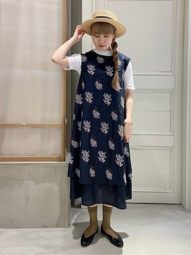 「Lene（レネ）のアイテム」を使った、bulle de savonさん（レディース・160cm）の夏コーディネート