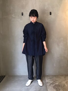 「yuni」｜「アイテム（スリッポン）」を使った、bulle de savonさん（レディース・153cm）の夏コーディネート