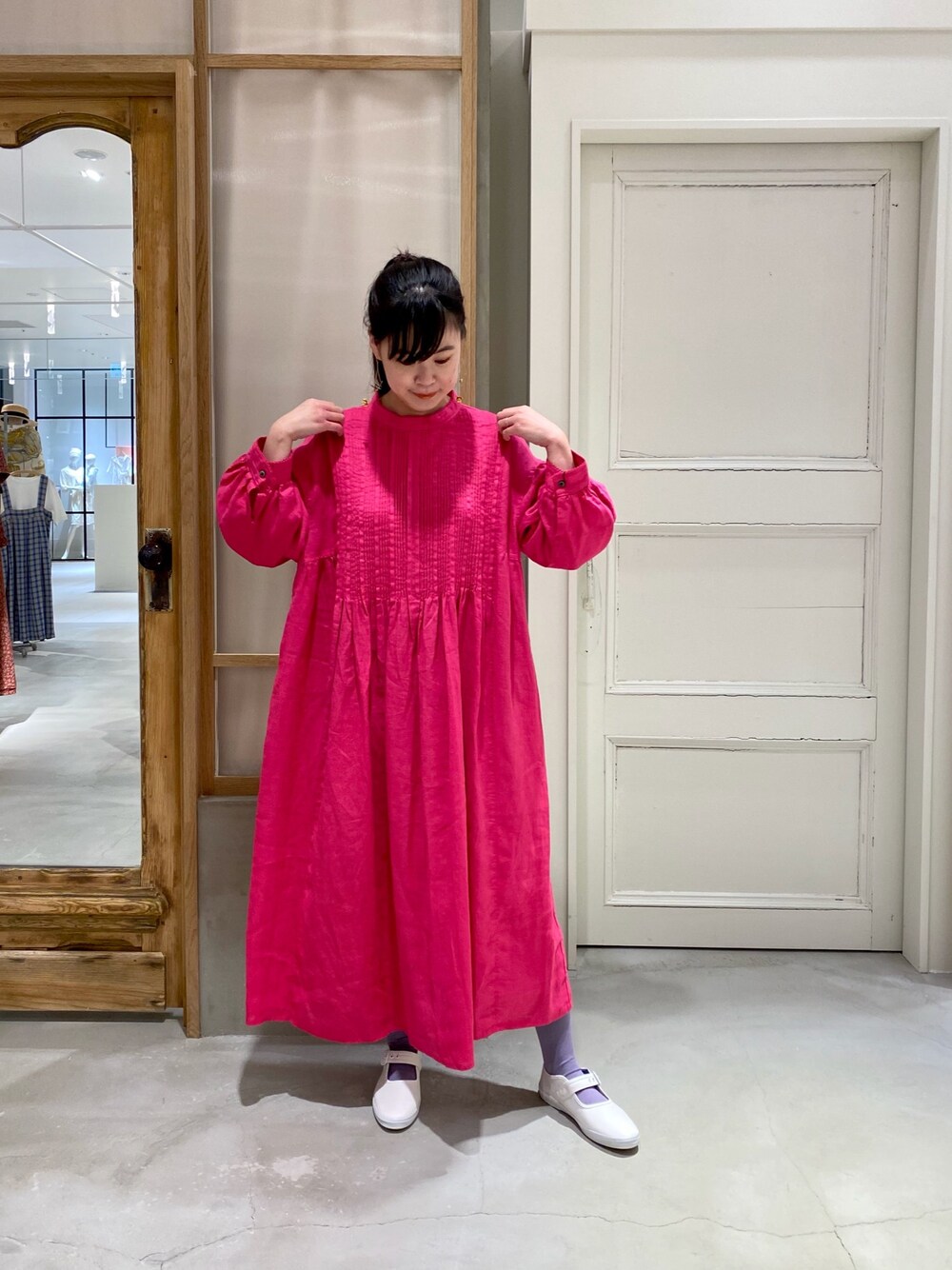 bulle de savon（ビュルデサボン）の「リネンピンタック ワンピース