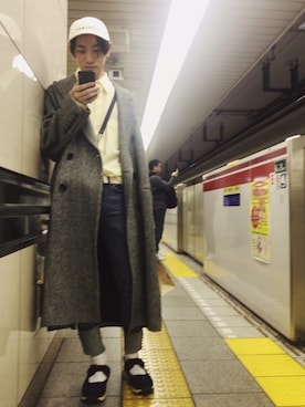 「JOHN LAWRENCE SULLIVAN（ジョンローレンスサリバン）のアイテム（チェスターコート）」を使った、ko-kiさん（メンズ・171cm）の秋コーディネート