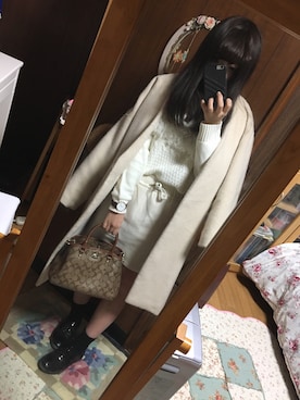 「アイテム（スカート）」を使った、aayanさん（レディース・154cm）の冬コーディネート