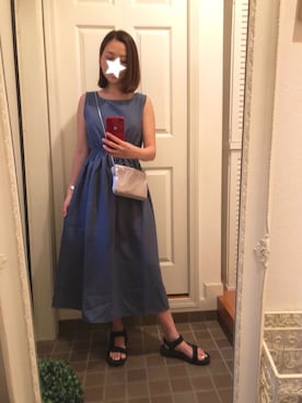 「ダスティブルー」｜まるぴさん（レディース・165cm）の夏コーディネート