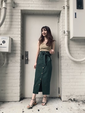 立崎 彩香さん（レディース・158cm）の夏コーディネート