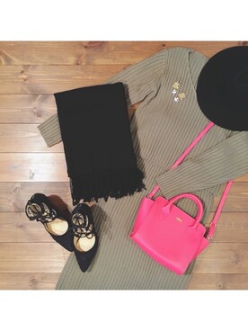 「fifth（フィフス）のアイテム（帽子）」を使った、Rei Ya*!さん（レディース・148cm）の冬コーディネート