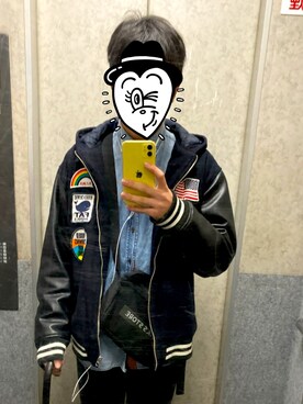 「Rodeo Crowns（ロデオクラウンズ）のアイテム（ジャケット/アウター）」を使った、toutai66さん（メンズ・170cm）の冬コーディネート