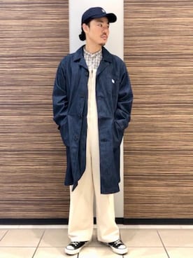 「coen（コーエン）のアイテム（オールインワン・サロペット）」を使った、coen  やまやまさん（メンズ・168cm）の冬コーディネート