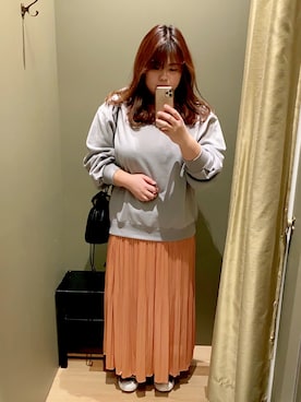 「オレンジスカート」｜Satsuki❤︎❤︎さん（レディース・159cm）の冬コーディネート