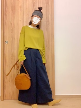「CLEDRAN（クレドラン）のアイテム」を使った、micamichさん（レディース・153cm）の秋コーディネート