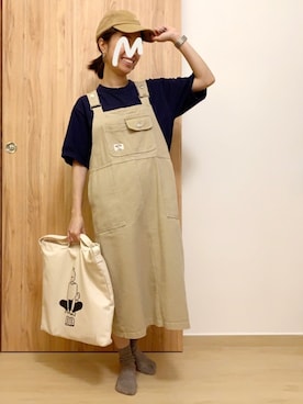「chic」｜「アイテム（サロペット/オーバーオール）」を使った、micamichさん（レディース・153cm）の秋コーディネート
