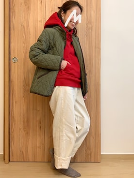 「Acne Studios（アクネストゥディオズ）のアイテム（パーカー）」を使った、micamichさん（レディース・153cm）の冬コーディネート