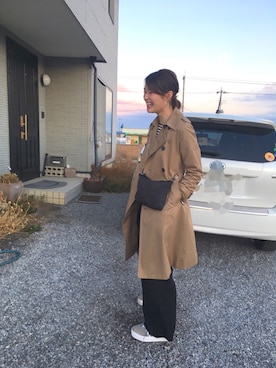 「HYKE（ハイク）の＜HYKE（ハイク）＞トレンチ コート■■■（トレンチコート）」を使った、Urara Hamanoさん（レディース・168cm）の冬コーディネート