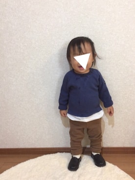 「1歳3ヶ月」｜「アイテム（スリッポン）」を使った、n＊さん（キッズ・80cm）の秋コーディネート