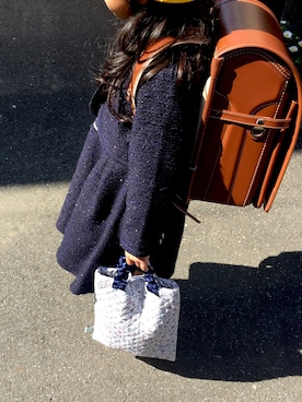 「green label relaxing（グリーンレーベルリラクシング）のアイテム（ノーカラージャケット）」を使った、n＊さん（キッズ・110cm）の春コーディネート