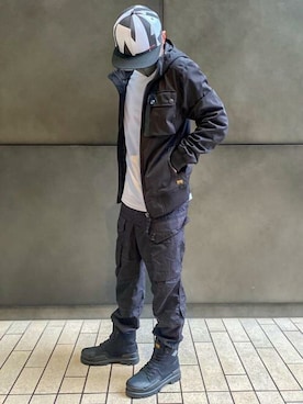 G-Star RAWさんの「JUNGLE RELAXED TAPERED CARGO PANTS/リラックス/テーパード/カーゴパンツ」を使ったコーディネート