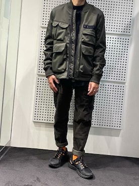 「G-STAR RAW（ジースターロゥ）のアイテム（ミリタリージャケット）」を使った、G-Star RAWさん（メンズ・167cm）の秋コーディネート