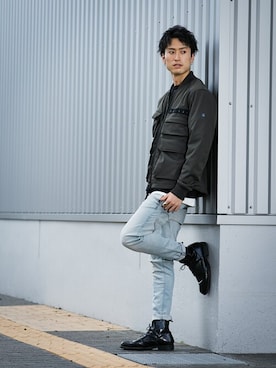 「G-STAR RAW（ジースターロゥ）のアイテム（スウェット）」を使った、G-Star RAWさん（メンズ・180cm）の秋コーディネート