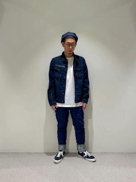「G-STAR RAW（ジースターロゥ）のアイテム（デニムジャケット）」を使った、G-Star RAWさん（メンズ・178cm）の秋コーディネート