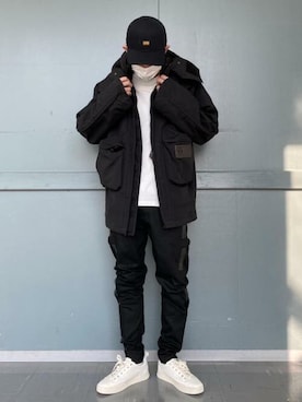 「G-STAR RAW（ジースターロゥ）のアイテム（帽子）」を使った、G-Star RAWさん（メンズ・175cm）の秋コーディネート