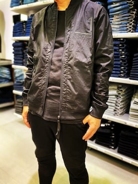 「G-STAR RAW（ジースターロゥ）のアイテム（MA-1）」を使った、G-Star RAWさん（メンズ・168cm）の秋コーディネート