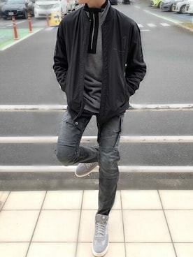 「G-STAR RAW（ジースターロゥ）のアイテム（MA-1）」を使った、G-Star RAWさん（メンズ・175cm）の秋コーディネート