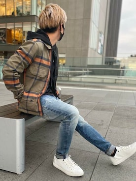 「G-STAR RAW（ジースターロゥ）のアイテム（ブルゾン）」を使った、G-Star RAWさん（メンズ・169cm）の冬コーディネート