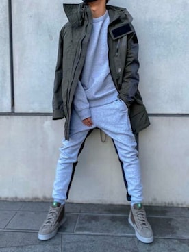 「G-STAR RAW（ジースターロゥ）のアイテム（モッズコート）」を使った、G-Star RAWさん（メンズ・169cm）の冬コーディネート