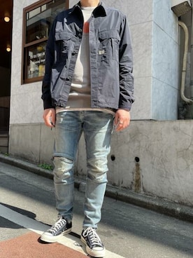 「G-STAR RAW（ジースターロゥ）のアイテム（ナイロンジャケット）」を使った、G-Star RAWさん（メンズ・175cm）の春コーディネート