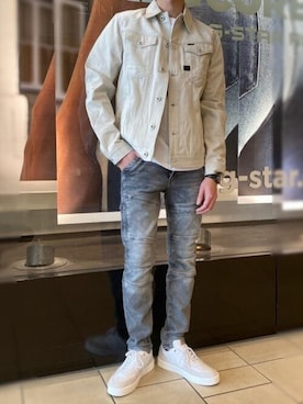 「G-STAR RAW（ジースターロゥ）のアイテム（デニムジャケット）」を使った、G-Star RAWさん（メンズ・175cm）の春コーディネート