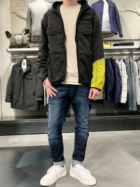 「G-STAR RAW（ジースターロゥ）のアイテム（スウェット）」を使った、G-Star RAWさん（メンズ・175cm）の春コーディネート