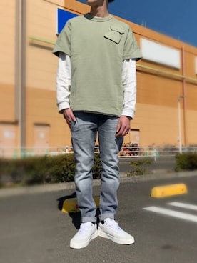 「G-STAR RAW（ジースターロゥ）のアイテム（スウェット）」を使った、G-Star RAWさん（メンズ・175cm）の春コーディネート