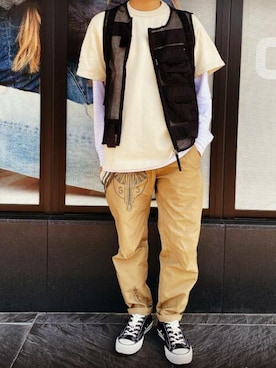「G-STAR RAW（ジースターロゥ）のアイテム（スウェット）」を使った、G-Star RAWさん（メンズ・169cm）の春コーディネート