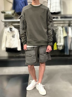 「G-STAR RAW（ジースターロゥ）のアイテム（スウェット）」を使った、G-Star RAWさん（メンズ・175cm）の春コーディネート