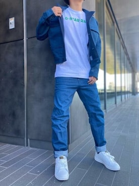 「G-STAR RAW（ジースターロゥ）のアイテム（デニムジャケット）」を使った、G-Star RAWさん（メンズ・169cm）の秋コーディネート