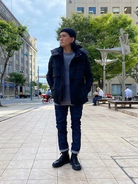 「G-STAR RAW（ジースターロゥ）のアイテム（ミリタリージャケット）」を使った、G-Star RAWさん（メンズ・167cm）の秋コーディネート