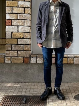 「G-STAR RAW（ジースターロゥ）のアイテム（テーラードジャケット）」を使った、G-Star RAWさん（メンズ・167cm）の秋コーディネート